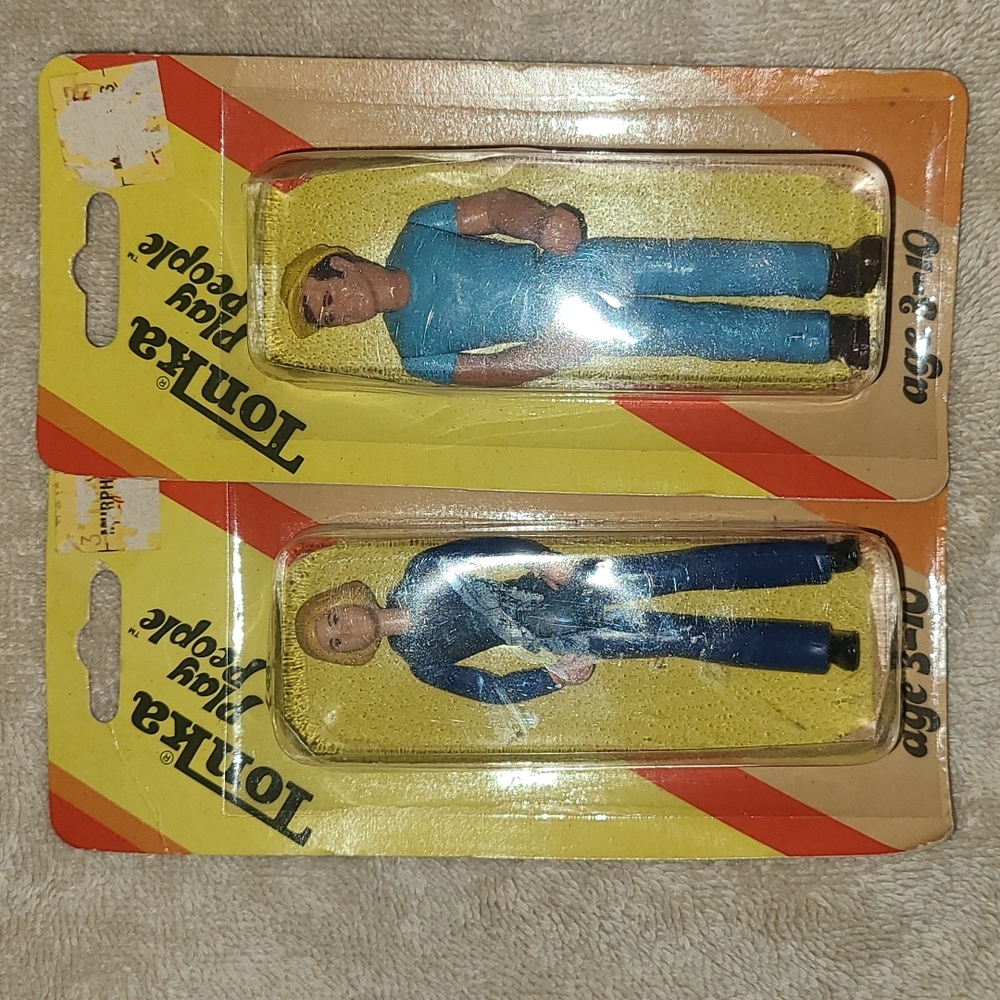 Two 1979 Vintage Tonka Play People Posable Figures
